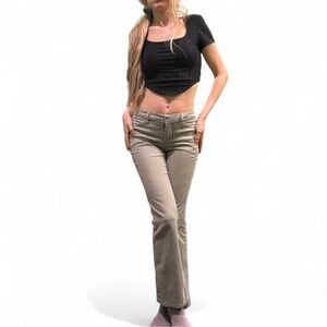 Dickies khaki tan pants woman’s size 1 Y2K style bottoms flattering casual jeans